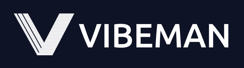 Vibeman Logo-BW-BlackBgg-ææ